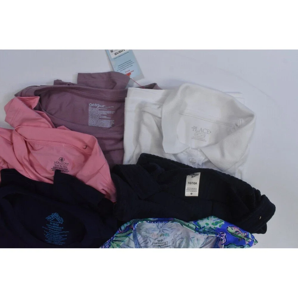Wholesale Bulk Lot Of 10 Girls Size Large 10/12 Mixed Season Tops Bottoms